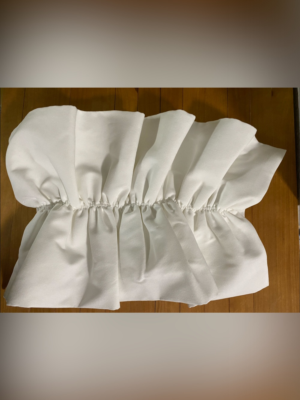 Zara White Ruffled Strapless Camisole